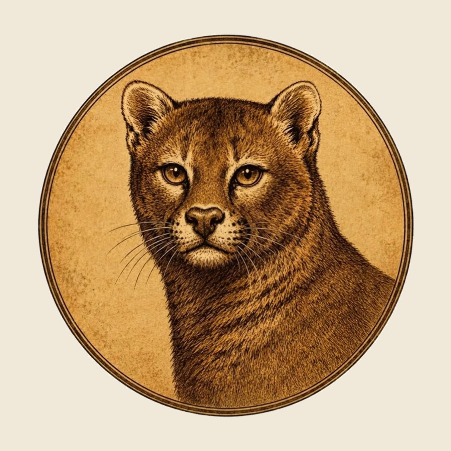 Engraved portrait of Proailurus, the first true cat